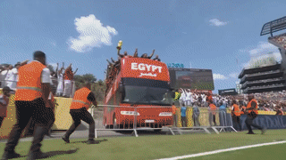 Finally the bus has arrived 