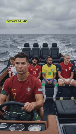 Yamal on Boat with World Cup ;)